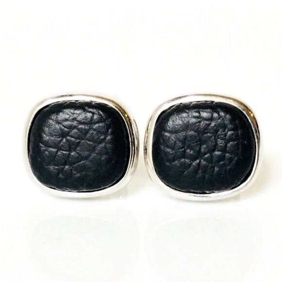 David Yurman Other - David Yurman Black Leather Cushion Cufflinks